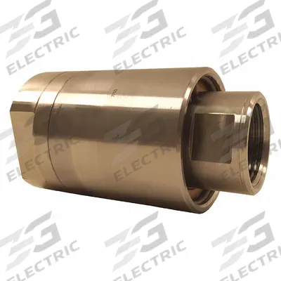 MOSMATIC Rotary Union: Straight, Nickel-Plated C38500 Brass, 1 Passages, 1 in Stationary Port - Brass Rotating Joints & Unions