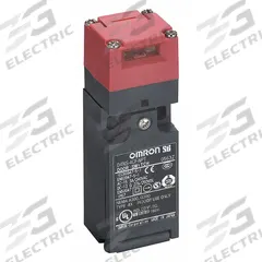 OMRON Safety Interlock Switch: D4NS Series, 1NO/2NC (MPN D4NS-4CF-NPT). Key specifications — Brand: OMRON; Manufacturer Part Number: D4NS-4CF-NPT; Actuating Key Type: Flat; Key Hole Location: Front; Series: D4NS; Terminal Connection Type: M20.