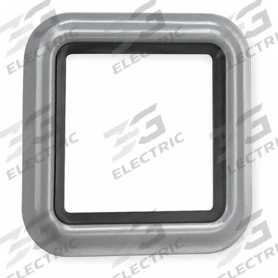 FEDERAL SIGNAL Gasketed Trim Ring: Neoprene, 2 1/4 in Overall Lg, 5 5/8 in Overall Wd - Spacers for Alarm & Wall Fixture Covers