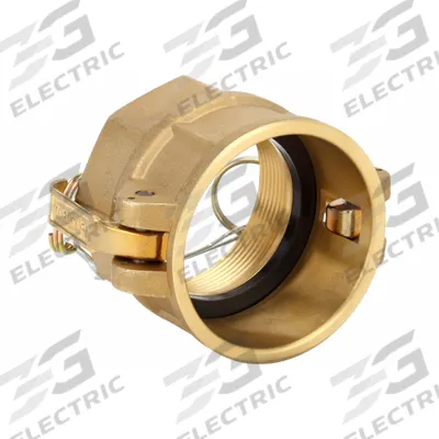 DIXON VALVE & COUPLING Cam and Groove Coupling: 3 in Coupling Size, 3 in Hose Fitting Size, 3 in -8 Thread Size - Type D Forged Brass Cam & Groove Fittings