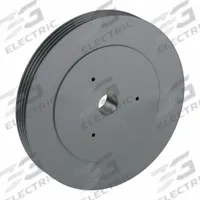 APPROVED VENDOR V-Belt Pulley: B250, 4 Groove, 25.35 in OD, Bushed Bore, E, Quick Detachable (MPN 4B250E). Key specifications — Pulley Industry Number: B250; Pitch Diameter: 24.6 in (4L, A); For Belt Section (broad, with similar types): 5L, B, or BX.