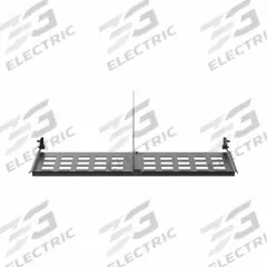 PANDUIT Trunk Slack Plate: Full-Wd, 4 RU, 8 7/8 in Dp, Black Steel, 5 13/16 in Ht, 17 9/16 in Wd (MPN FLEX-PLATE4U). Key specifications — Brand: PANDUIT; For Use With: HD Flex Enclosures; Rack Width Type: Full-Width.