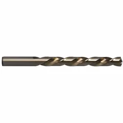 CHICAGO-LATROBE Jobber Length Drill Bit: 15/64", 135° Split Point, Straw/Bronze Cobalt, Left Hand (MPN 46515). Key specifications — attr1229327: 0.2344.
