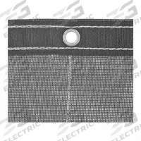 BUYERS PRODUCTS Tarp: 15 ft Lg, 7 ft Wd, Std Duty, 10 mil, Polyester, Black, 12 oz/sq yd, PVC Coated (MPN 3008210). Key specifications — Color: Black; Brand: BUYERS PRODUCTS; Fabric Coating: PVC Coated.