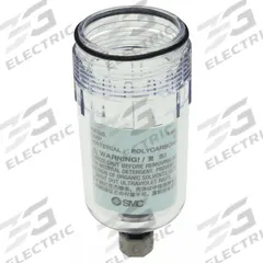 SMC FRL Replacement Bowl: Polycarbonate, C2, C2SF-D. Key specifications — attr111689: C2SF-D; attr111695: C2; attr158712: Polycarbonate; attr111692: SMC.