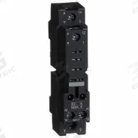 SCHNEIDER Relay Socket: 16 A Rating, DIN-Rail & Surface Socket Mounting, 5 Pins, L Socket (MPN RPZF1). Key specifications — Brand: SCHNEIDER.