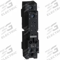 SCHNEIDER Relay Socket: 16 A Rating, DIN-Rail & Surface Socket Mounting, 5 Pins, L Socket (MPN RPZF1). Key specifications — Brand: SCHNEIDER.