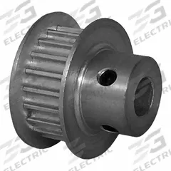DAYTON Timing Pulley: Curvilinear, Fixed, For 6 mm Belt Wd, 20 Teeth, 3 mm Pitch, Aluminum (MPN 20-3M06M6FA6). Key specifications — Brand: DAYTON; Finish: Clear Anodized; For Belt Series: Powerhouse®.