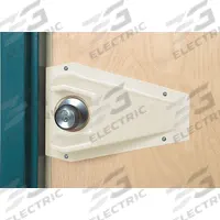 PAWLING CORP Door Knob Protector: 11 1/4 in Lg, 6 1/8 in Wd, 3 in Projection, Eggshell, PVC, White (MPN DKP-10-0-370). Key specifications — Color: Eggshell; Brand: PAWLING CORP; Material: PVC; Finish: White.