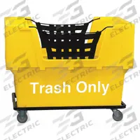 APPROVED VENDOR Cube Truck: 23 cu ft, 1,100 lb, 48 1/2 in L x 31 1/2 in W x 36 1/4 in H, Yellow (MPN N1017261-YELLOW-TRASH). Key specifications — Container Legend: Trash Only; Manufacturer Part Number: N1017261-YELLOW-TRASH; Brand: APPROVED VENDOR; Caster/Wheel Configuration: (2) Rigid; Color: Yellow.