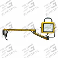 APPROVED VENDOR Dock Light: LED, 63 in Arm Reach, Non-Articulating, 6,600 lm Max Brightness, 70W (MPN 820DA9). Key specifications — Operating Voltage: 120V AC; Lighting Technology: LED; Bulb Wattage: 70W; Includes Bulb: No; Arm Swivel Angle: 160°; Brand: APPROVED VENDOR.