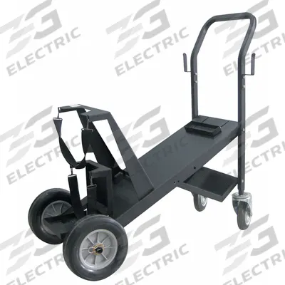 WESTWARD Welding Cart: For 7 9/16 in Max Cylinder Dia, Caster - Universal Welder & Cylinder Rack Carts