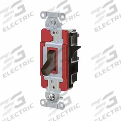 HUBBELL Wall Switch: Toggle Switch, Single Pole, Maintained, Brown, 120/277V AC, 20 A (MPN HBL1221ST). Key specifications — Illuminated: No; Voltage Rating: 120/277V AC.