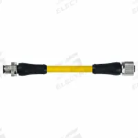 Cordset: M12 Male Straight X M12 Female Straight, 5 Pins, Yellow, TPE, 5 m Cable Lg (MPN 7700-P4241-U0D0500). Key specifications — Cable Jacket Color: Yellow; End 1 Gender: Male; End 1 Mounting Orientation: Straight; End 2 Gender: Female; End 2 Mounting Orientation: Straight; End 2 Connection Type: M12; IP Rating: IP66; Brand: MURRELEKTRONIK.