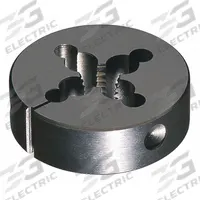 CLE-LINE Round Threading Die: 5/16"-18 UNC, 13/16 in OD, Adj, High Speed Steel (MPN C65766)