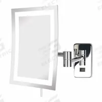 SEE ALL Makeup Mirror: Rectangular, Glass, 13 in Overall Ht, 11 in Overall Wd, 3 in Overall Dp, Wall (MPN HLEDCSA69D). Key specifications