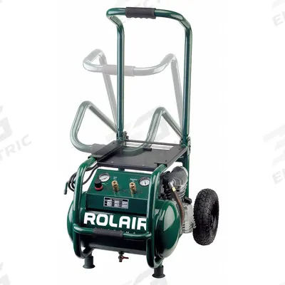 ROLAIR Portable Air Compressor: Oil Lubricated, 5.3 gal, Hot Dog, 2 hp, 6.5 cfm @ 90 psi - Wheeled Portable Electric Air Compressors