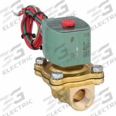 REDHAT Solenoid Valve: 2-Way, Normally Closed, 1/2 in Pipe Size, 110V AC/120V AC, Watertight (MPN 8210G002LF 120/60, 110/50). Key specifications — Pipe Size: 1/2 in; Voltage: 120V AC; Brand: REDHAT; Coil Enclosure: Watertight.