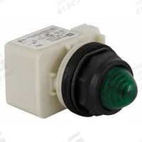 SCHNEIDER ELECTRIC Pilot Light: 30 mm Panel Mounting Size, Green, LED, 9001SK Series (MPN 9001SKP35LGG9). Key specifications — Series: 9001SK; Brand: SCHNEIDER; Includes Push-To-Test: No Push-To-Test Included.