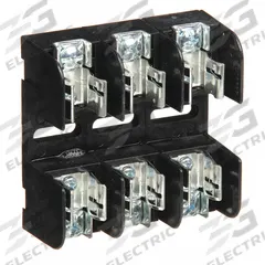 MERSEN Fuse Block: Open Block Design, 3 Pole, 250 V AC, Pressure Plate, Non-Indicating (MPN 20328). Key specifications — attr233046: MERSEN.