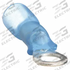 3M Ring Terminal: Blue, Heat Shrink Insulation, 5/16 in Stud Size, 16 AWG to 14 AWG Wire Sizes (MPN MH14-516R/SX). Key specifications — Brand: 3M.