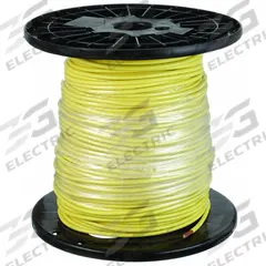 Building Wire: Copper, 4 AWG, 1 Conductors, Stranded, Yellow, 500 ft Lg, THHN (MPN 41169401). Key specifications — Voltage: 600 V; Brand: SOUTHWIRE.