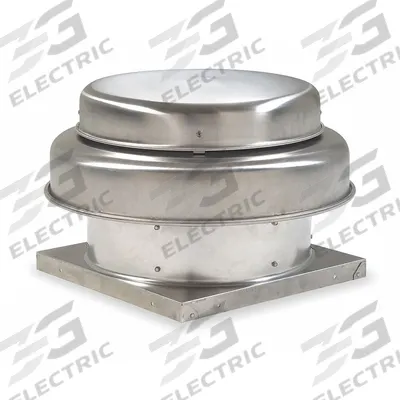 Dayton Axial Downblast Roof Exhaust Fan: Direct Drive, Less Drive Pack, 18 in Blade - Clean Air Belt-Drive Fans with Drive