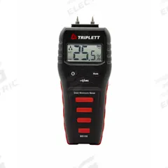 TRIPLETT Moisture Meter: Digital, LCD, Pin/Pinless, Protective Cap/Repl Pins, Wood, Impact Pin Probe (MPN MS150). Key specifications — attr999354: Digital; attr1009284: Impact Pin; attr999347: Wood; attr999350: LCD; attr999383: ±3% (Pin Type Mode); attr999345: TRIPLETT.