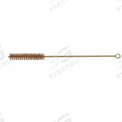 AMPCO Tube Brush: 12 1/2 in Overall Lg, Phosphorus Bronze, Non-Sparking, Bronze - Lab Brushes