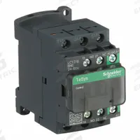 SCHNEIDER IEC Magnetic Contactor: Non-Reversing, 3 Poles, 3NO Contacts, 18 A, 24V AC/48V AC Coil (MPN LC1D18BNE). Key specifications — Brand: SCHNEIDER; Integrated Surge Suppression: No; Nominal Coil Voltage @ 60Hz: 48V AC.