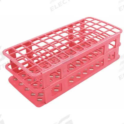 HEATHROW SCIENTIFIC Tube Rack: Polypropylene, Red, (60) Wells, 60 Compartments - Lab Storage Racks
