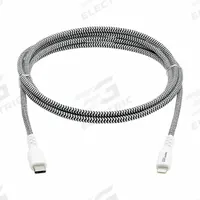 EATON TRIPP LITE Cable: USB C Male End 1, Lightning Male End 2, 10 ft Lg (MPN M102-010-HD). Key specifications — End 1 Connection Type: USB C Male; Brand: EATON TRIPP LITE; Jacket Material: TPE; End 2 Connection Type: Lightning Male.