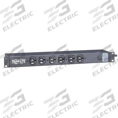 TRIPP LITE Power Distribution Unit: 120V AC, 12 Outlets, NEMA 5-15R, Non-Metered, 1 RU - Standard Power Distribution Units