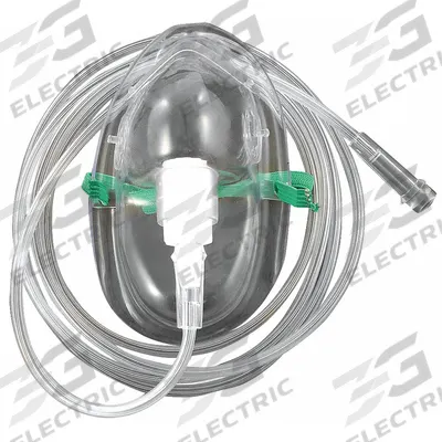 MEDSOURCE Oxygen Mask: 6 lpm Flow Rate - Max, 4 lpm Flow Rate - Min - Medium-Concentration Oxygen Masks