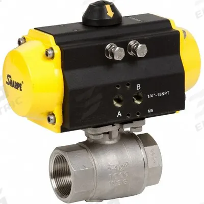 SHARPE SPNII 125 SR 36mm: 1,647 lb-in Force at 80 psi, Extruded Aluminum - Spring-Return Valve Actuators