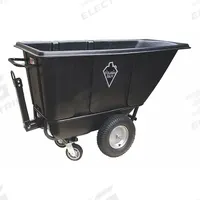 TOUGH GUY Tilt Truck: 13.5 cu ft, 1,400 lb, 65 in L x 29 1/2 in W x 39 1/4 in H, Black, Flat (MPN 21VK37). Key specifications — Color: Black; Brand: TOUGH GUY; Caster/Wheel Configuration: (2) Axle-Mounted.