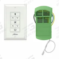 HUNTER Speed Control: 8 3/8 in Lg, Casablanca/Hunter Residential Ceiling Fans, 6 1/2 in Wd, Plastic (MPN 99771). Key specifications — Includes: Receiver Kit; For Use With: Hunter Residential Ceiling Fans; Material: Plastic; Manufacturer Part Number: 99771; Brand: HUNTER; Switch Style: Toggle; Color: White.
