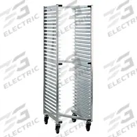 NEW AGE INDUSTRIAL Pan Rack: 30 Slots, 2 in Betw Shelves, 700 lb Capac, 20 3/8 in Wd, 69 3/4 in Ht (MPN 1330Z). Key specifications — Brand: NEW AGE INDUSTRIAL; Color: Silver; Material: Aluminum; Nesting: Yes; Pan Size: 18 x 26 in; Product Type: Pan Rack; NSF Certified: Yes; Full Size/Half Size: Full Size.