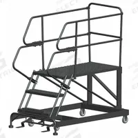 BALLYMORE Mobile Work Platform: 2.5 ft Platform Ht - Max, 36 in x 48 in, Steel, 800 lb Load Capacity (MPN SEP3-3648). Key specifications — Folding: Not Foldable; Mobility: Rolling; Brand: BALLYMORE; Color: Gray; Height Adjustability: Fixed Height; Includes Handrails: Handrails Included; Locking Mechanism: Foot-Activated Step Lock; Handrails: Includes Handrails.