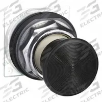 SCHNEIDER Mushroom Head Push Button: Black, 30 mm Mounting Size, Metallic, Momentary (MPN 9001KR24B). Key specifications — Brand: SCHNEIDER; Action: Momentary; Series: 9001K; Push Button Material Type: Metallic.
