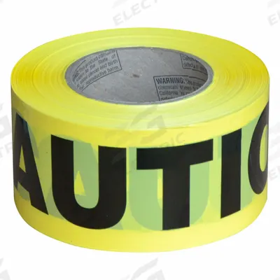 APPROVED VENDOR Barricade Tape: 1,000 ft Lg, 3 in Wd, Caution Legend, Polyethylene - General Caution Messaging Barrier Tape