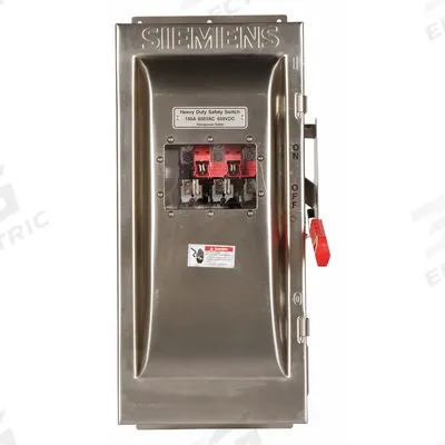 Siemens Safety Switch: Fusible, 100 A, Three Phase, 600V AC, 304 Stainless Steel - Fusible Safety Switches