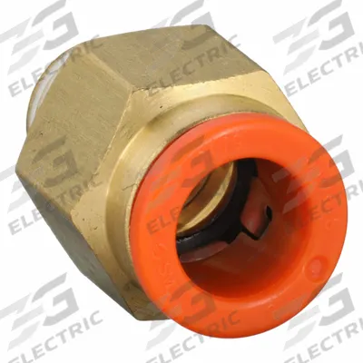SMC Push-Fit Adapter Fitting: 5/16 in OD x 1/8 in Pipe Size, Push-to-Connect x BSPT - Polybutylene & Brass Tube Fittings