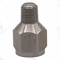 RAY Pressure Gauge Snubber: 303 Stainless Steel, Filter, 303 Stainless Steel NPT, 0 Pistons, Oil (MPN 747SD). Key specifications — Snubber Type: Filter; Connection Type: NPT; Brand: RAY; Material: 303 Stainless Steel; Compatible Liquids and Gases: Oil.