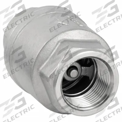 BONOMI Check Valve: Swing, Inline Valve Body, 3/4 in Pipe Size, FNPT x FNPT - 316 Stainless Steel Inline Disc Check Valves