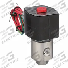 REDHAT Solenoid Valve: 3-Way, Normally Closed, 1/4 in Pipe Size, 24V DC, Explosion Proof/Watertight (MPN EF8320G203). Key specifications — Pipe Size: 1/4 in; Voltage: 24V DC; Brand: REDHAT; Coil Enclosure: Watertight.