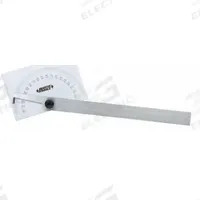 INSIZE Protractor: 8.110in Blade Lg, 0°to 180°, 1° Graduations, +/-0.3° Accuracy, Steel (MPN 4781-85A). Key specifications — attr1182193: Steel; attr1182194: +/-0.3°; attr1182195: 8.110in; attr1182198: 1°; attr1182218: INSIZE.
