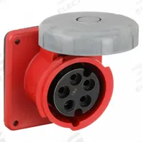 HUBBELL Pin and Sleeve Receptacle: Orange, 125/250V AC/600V AC, Three Phase, 30 A_60 A, 3 Pole (MPN HBL430R12W). Key specifications — Brand: HUBBELL.