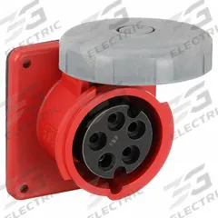 HUBBELL Pin and Sleeve Receptacle: Orange, 125/250V AC/600V AC, Three Phase, 30 A_60 A, 3 Pole (MPN HBL430R12W). Key specifications — Brand: HUBBELL.