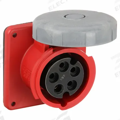 HUBBELL Pin and Sleeve Receptacle: Orange, 125/250V AC/600V AC, Three Phase, 30 A_60 A - Watertight Receptacles